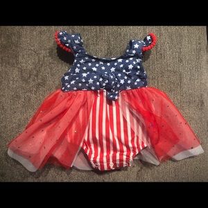 COPY - Worn once! American flag outfit dress baby